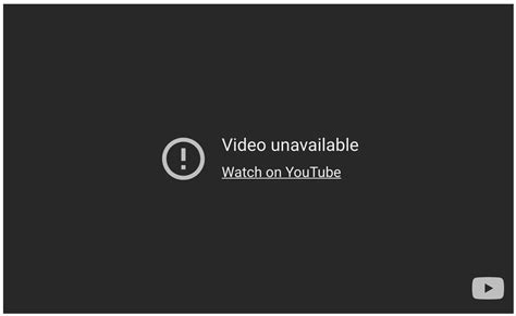 video unavailable youtube embed
